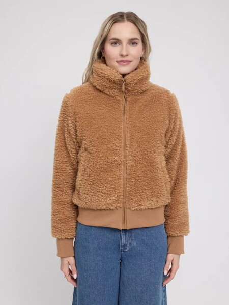 Mazine Damen Jacke Faux-Fur Blouson fawn