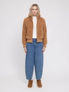 Mazine Damen Jacke Faux-Fur Blouson fawn