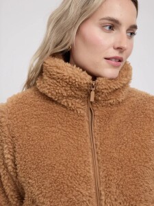 Mazine Damen Jacke Faux-Fur Blouson fawn