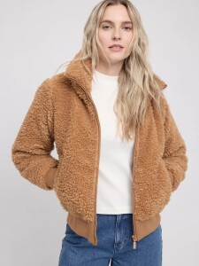 Mazine Damen Jacke Faux-Fur Blouson fawn