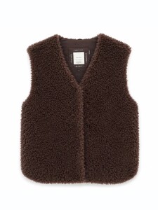 Mazine Damen Weste Faux-Fur Vest black coffee