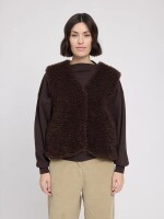 Mazine Damen Weste Faux-Fur Vest black coffee