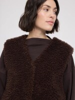Mazine Damen Weste Faux-Fur Vest black coffee