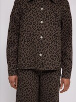 Mazine Damen Jacke Printed Denim Jacket chocolate brown/printed