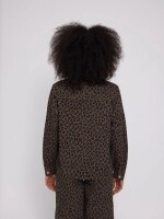 Mazine Damen Jacke Printed Denim Jacket chocolate brown/printed