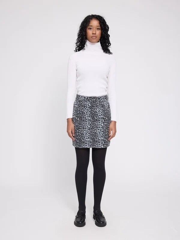 Mazine Damen Rock printed mini denim gre box