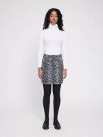 Mazine Damen Rock printed mini denim grey/printed
