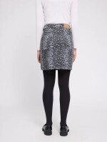Mazine Damen Rock printed mini denim grey/printed