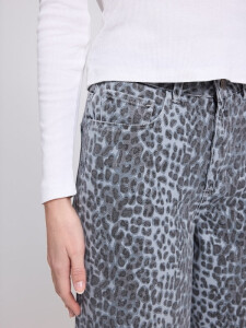 Mazine Damen Jeans Barrel Leg printed grey