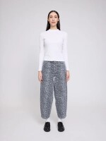 Mazine Damen Jeans Barrel Leg printed grey