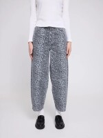 Mazine Damen Jeans Barrel Leg printed grey