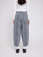 Mazine Damen Jeans Barrel Leg printed grey