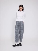 Mazine Damen Jeans Barrel Leg printed grey