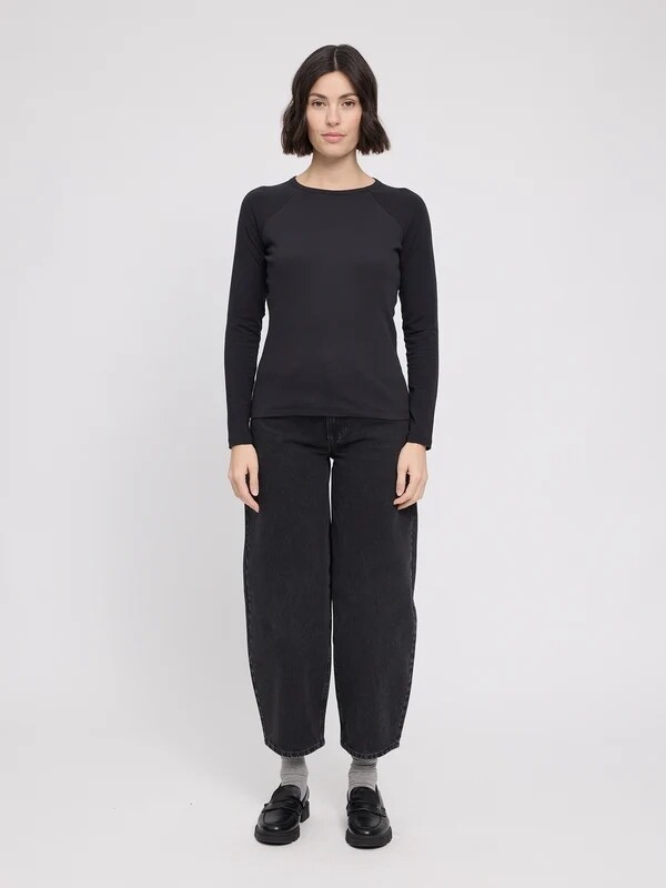 Mazine Damen Longsleeve Fabric Mix Black box