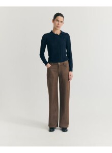 Thinking Mu Damen Hose Kettan Albin Stripes Brown