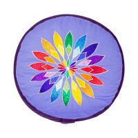 Phoenix Meditationskissen 8023 Multicolor Blumenmotiv blau
