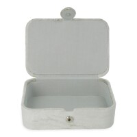 Phoenix Import Schmuck- / Tarotkästchen Samt mintgrün mit Blumen