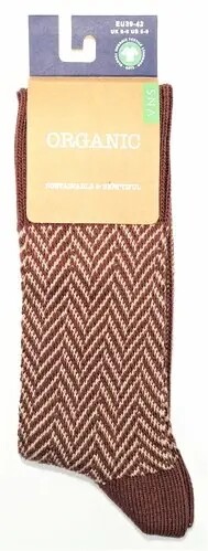 VNS Organic Herren Socken 1162 brown-beige