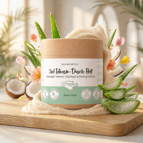 Puremetics Intensiv-Dusch-Fluff 3in1 Aloe Vera