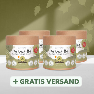 Puremetics Dusch-Fluff 3in1 Erdung: Rosmarin, Weihrauch & Tannennadeln