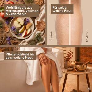 Puremetics Dusch-Fluff 3in1 Einklang: Herbstapfel, Veilchen & Zedernholz