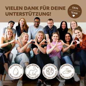 Puremetics Dusch-Fluff 3in1 Einklang: Herbstapfel, Veilchen & Zedernholz