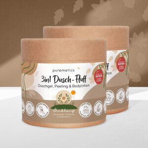 Puremetics Dusch-Fluff 3in1 Einklang: Herbstapfel, Veilchen & Zedernholz