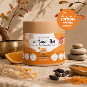 Puremetics Dusch-Fluff 3in1 Balance: Orange, Tonkabohne...