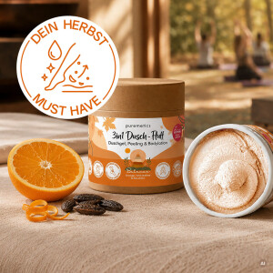 Puremetics Dusch-Fluff 3in1 Balance: Orange, Tonkabohne & Kaschmir