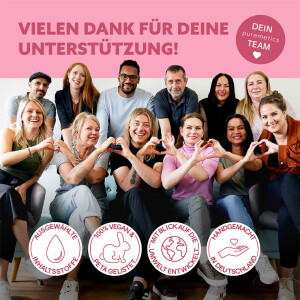 Puremetics Dusch-Fluff 3in1 Geborgenheit: Mandel, Sandelholz & Moschus