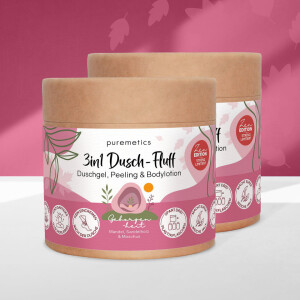 Puremetics Dusch-Fluff 3in1 Geborgenheit: Mandel, Sandelholz & Moschus