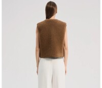 Alwero UNISEX Woll Weste TYB Teddy Brown