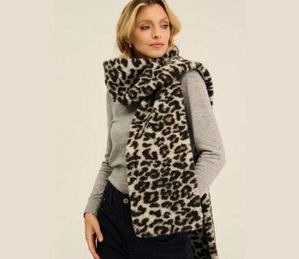 Alwero Unisex Schal FAB Leopard White