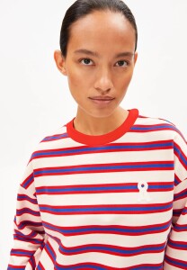 Armedangels Damen Pullover Frankaa Bold Iconic Å undyed-mars red-dynamo blue