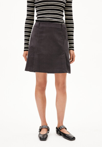 Armedangels Damen Rock Zalaiaa Corduroy dark steel