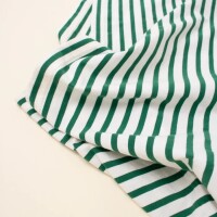 popeia Damen Sweater Langarmshirt Gestreift aus Bio-Baumwolle in grün/off-white