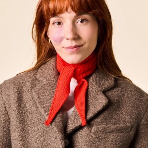 popeia Damen Schal mini Merinowolle rot