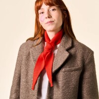 popeia Damen Schal mini Merinowolle rot