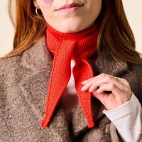 popeia Damen Schal mini Merinowolle rot