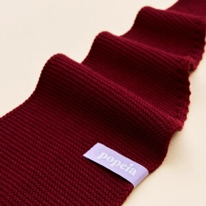 popeia Damen Schal mini Merinowolle bordeaux