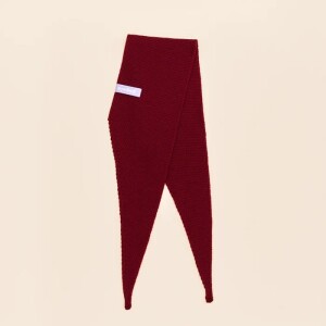 popeia Damen Schal mini Merinowolle bordeaux