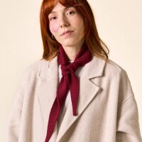 popeia Damen Schal mini Merinowolle bordeaux