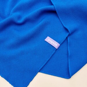 popeia Damen Schal Dreiecks-Schal Merino Königsblau