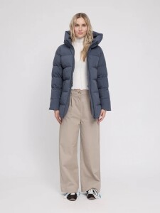 Mazine Damen Jacke Basic Mid Length Puffer Coat night flight