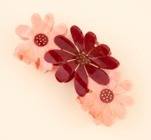 Coucou Suzette Haarklammer pinke Blumen Trio
