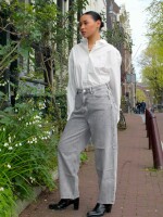 Kings of indigo Damen Jeans Leila Grey Well Mid Marble