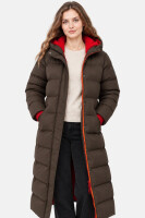 Derbe Damen Wintermantel Interholm Braun Rot Puffer