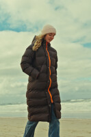 Derbe Damen Wintermantel Interholm Braun Rot Puffer