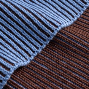Dedicated Unisex Schal Norrfors Brioche Capuccino Brown/ Cornflower Blue