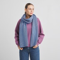 Dedicated Unisex Schal Norrfors Brioche Capuccino Brown/ Cornflower Blue